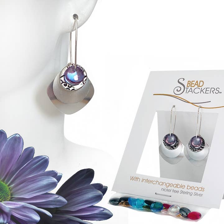 TCDI42 - Earrings come with 9 interchangeable colours. for wholesale by Conversations in Jewellery