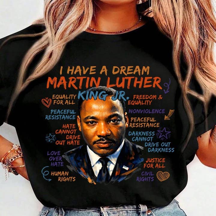 Martin Luther King Shirt, Civil Rights Leader Shirt, MLK Day for wholesale by AJCanvasPrints