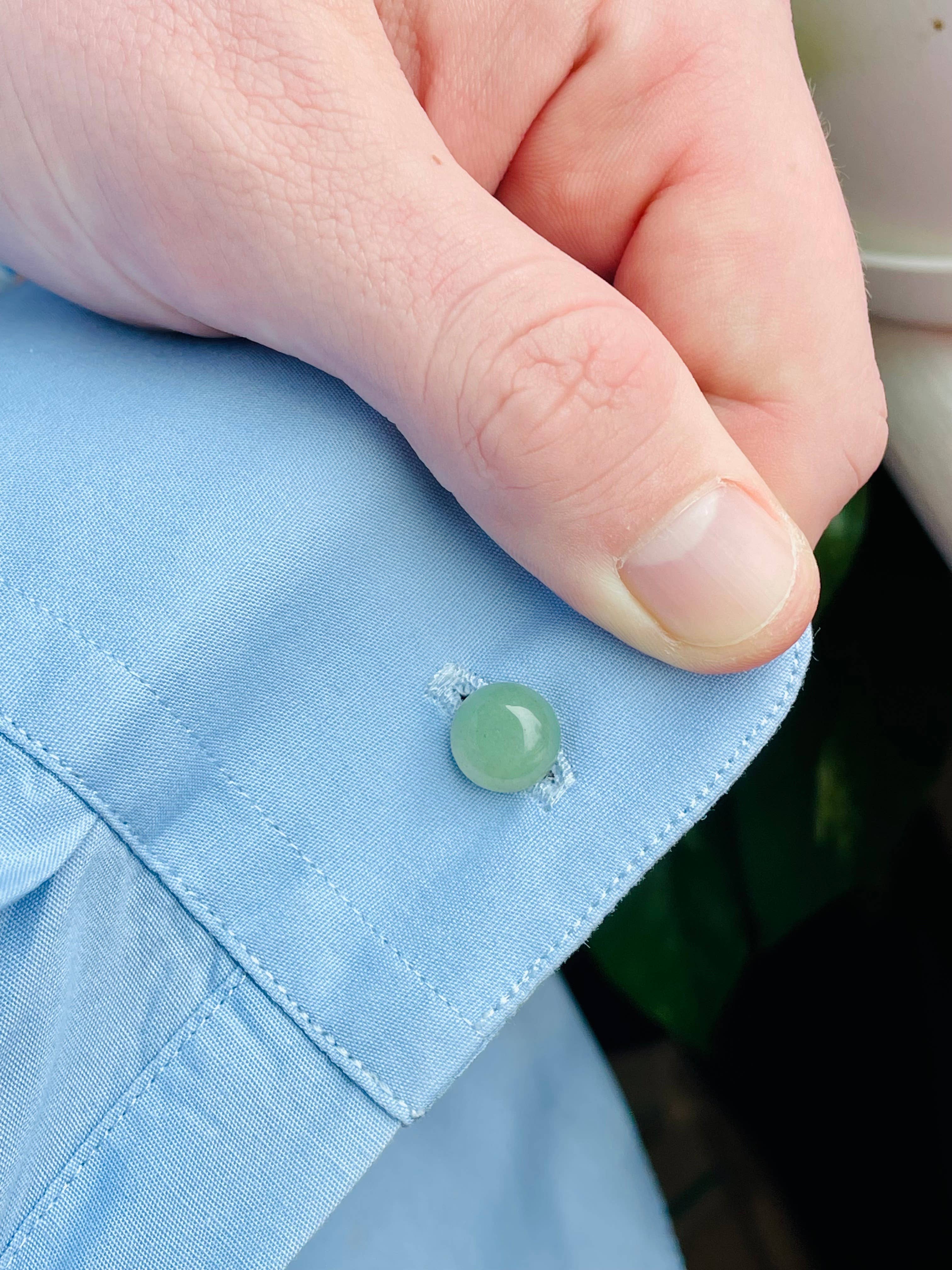 Essential Sage - Wholesale Cufflinks - Crystal Cufflinks Bulk5