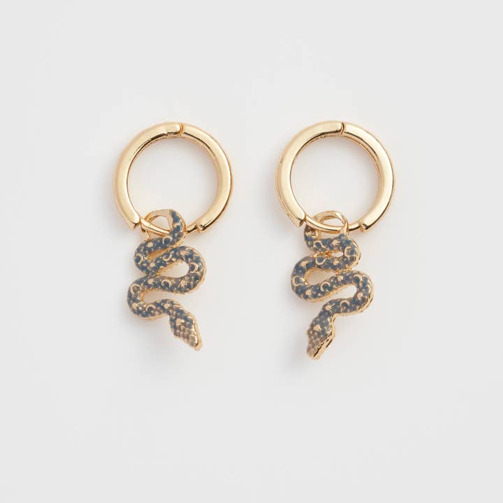 Fable England - Wholesale Huggie Earrings - FABLE Celestial Snake Huggies