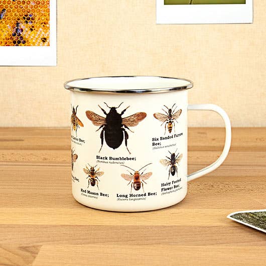 Gift Republic - Wholesale Coffee Mug - Bee Enamel Mug1
