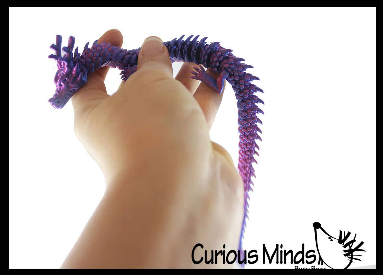 Curious Minds Toys - Wholesale Fidget Toy - Kids - 1 - 3D Printed Large 12" Dragon Wiggle Articulated Jointed M2