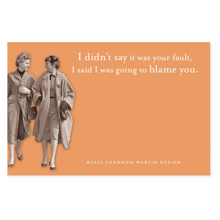 Blame You Sticky Note for wholesale by Shannon Martin Design