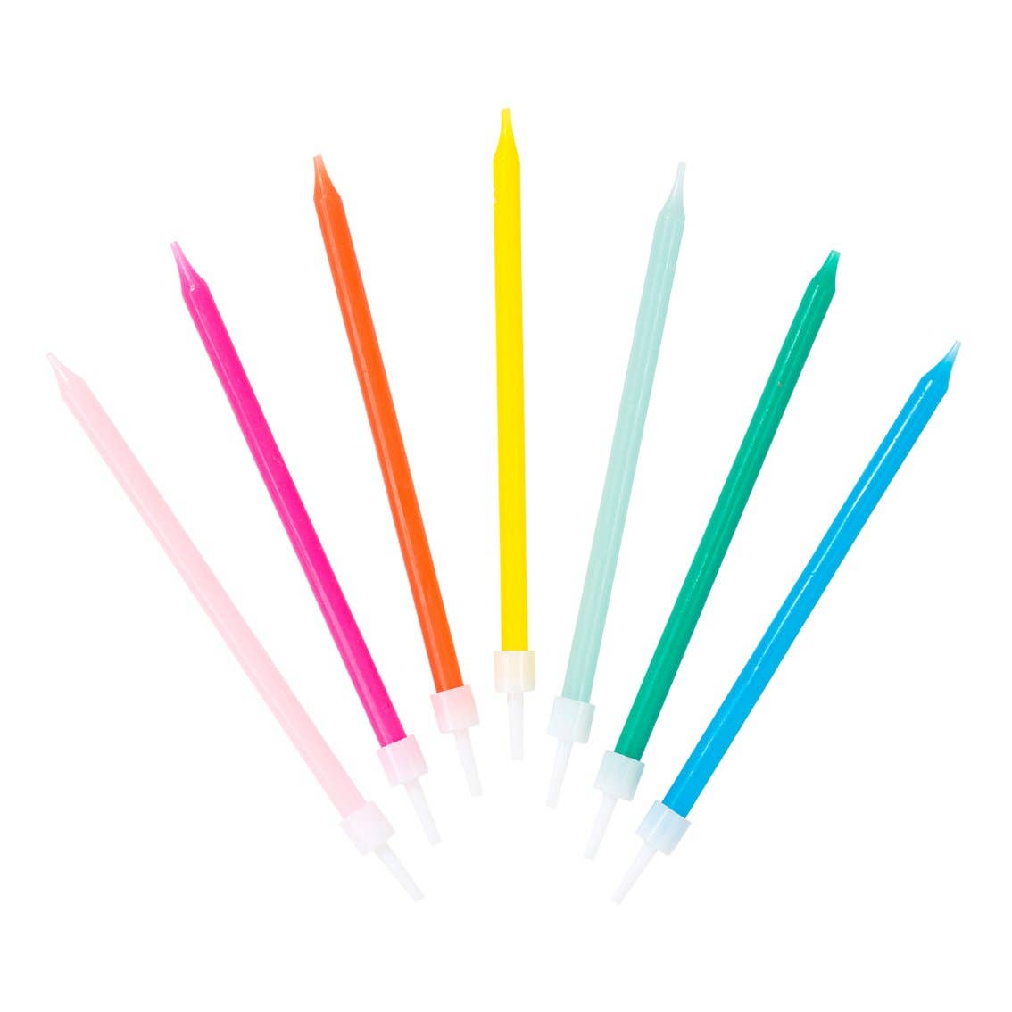 Talking Tables UK – wholesale Cake candle – Long Rainbow Colour Birthday Candles - 16 Pack3