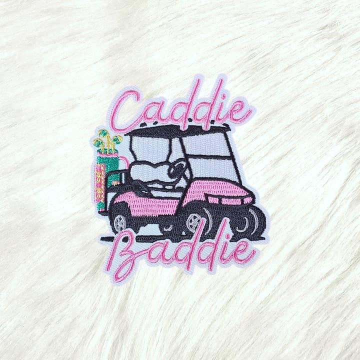 Scratch Decor - Wholesale Patch - Caddie Baddie Golf Cart Embroidery Iron On Patch