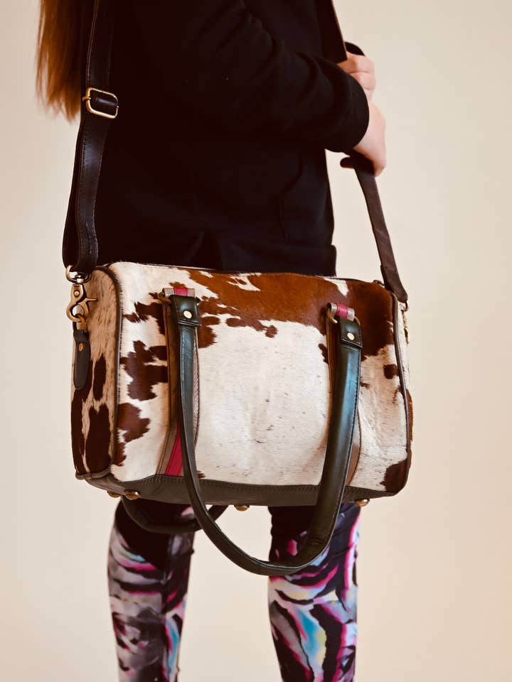 Payton’s multi color luxe duffel for wholesale by FRINGE & LUXE