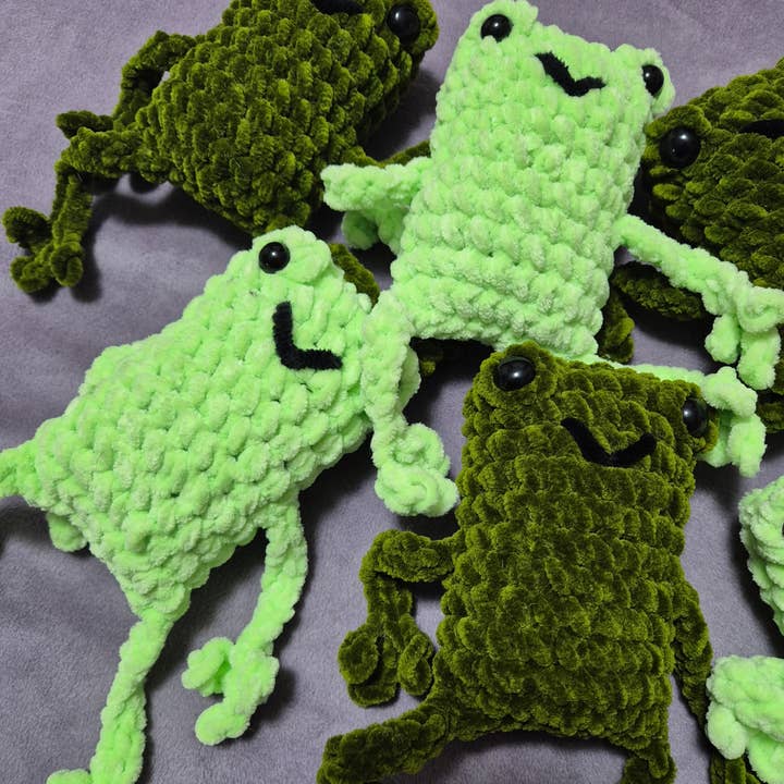 Gehaakte Lange Poten Kikker, Knuffeldier Speelgoed voor wholesale door despinacrafting