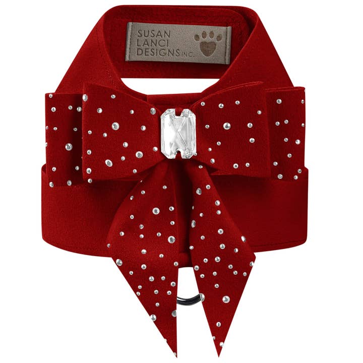 Susan Lanci Designs - Wholesale Pet harness – Dog - Silver Stardust Double Tail Bow Tinkie Harness3