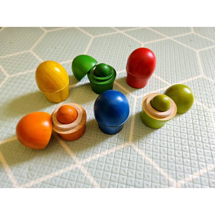 QToysUSA - Wholesale Wood toy – Child - Sorting egg cups4