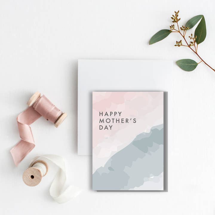 Cartão de aquarela do Dia das Mães por atacado de Três Paper Co