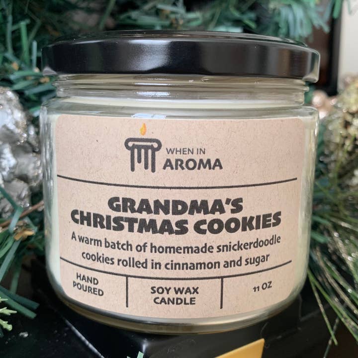 Grandma's Christmas Cookies Sojakerze für den Großhandel von When In Aroma Candle Company