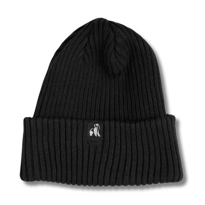 Organic Cotton Beanie - Black for wholesale by Swole Panda