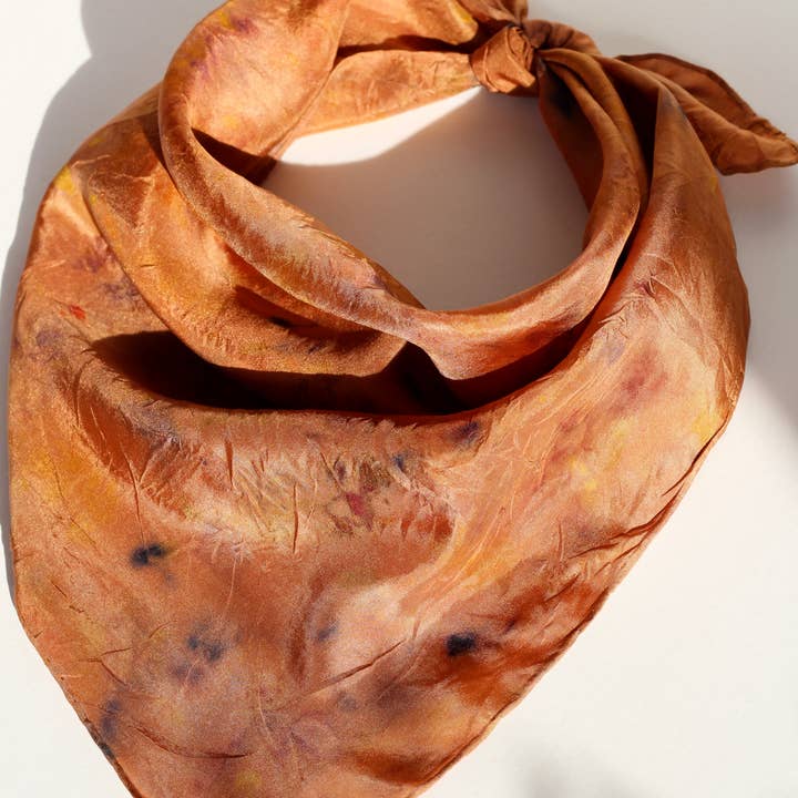 Marram – Großhandel Schal – Damen – Seidenschal - Natürlich gefärbt - Schokolade2