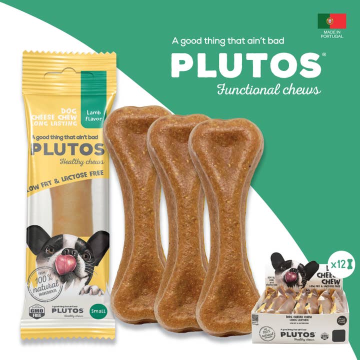 Formaggio e Agnello per Cani da Masticare S (12) per la vendita all'ingrosso da parte di PLUTOS CHEWS