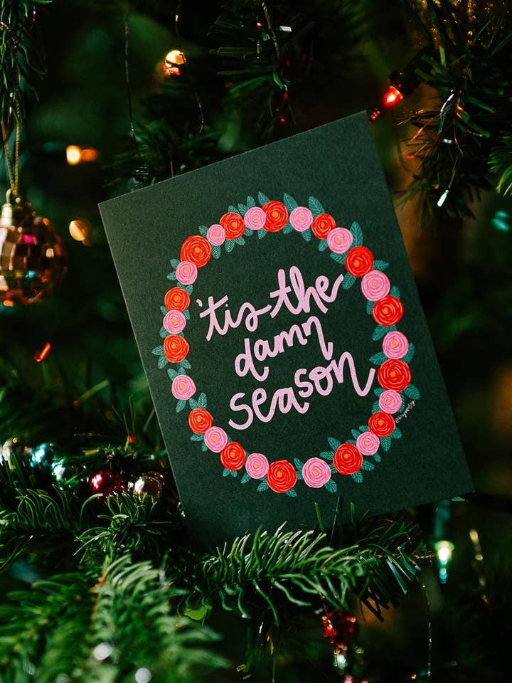 Het is het verdomde seizoen, door Taylor Swift geïnspireerde kerstkaart voor wholesale door Bouquet of Joy