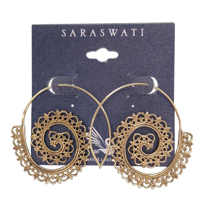 Brass Hoop Earrings for wholesale by Saraswati Imports