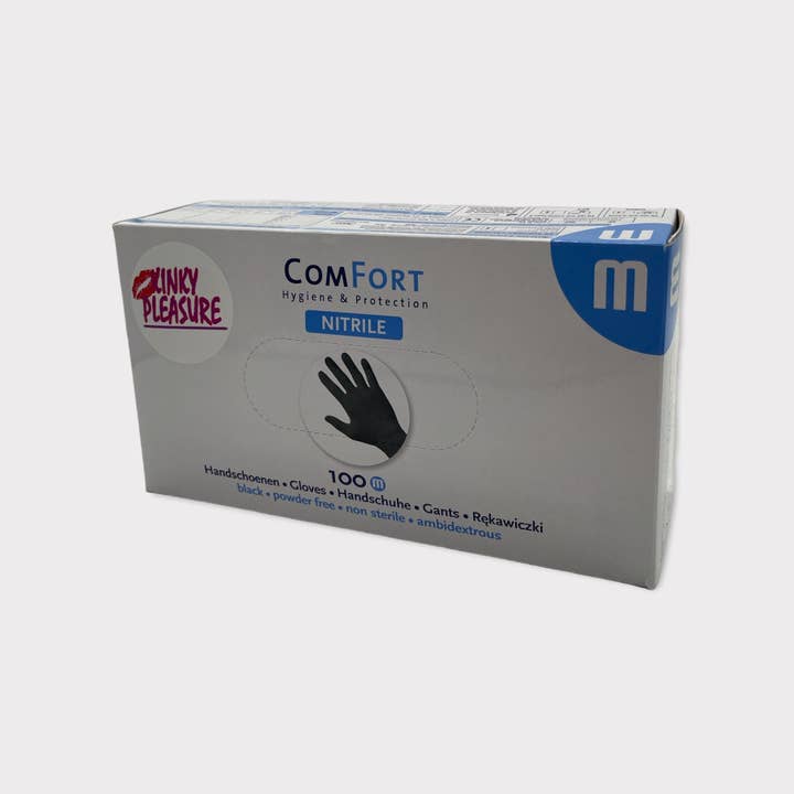 Kinky Pleasure - Wholesale Sex Toy - Kinky Pleasure - PK001 - Nitrile Handgloves Box - Black - 3 Sizes - 100 Pieces7