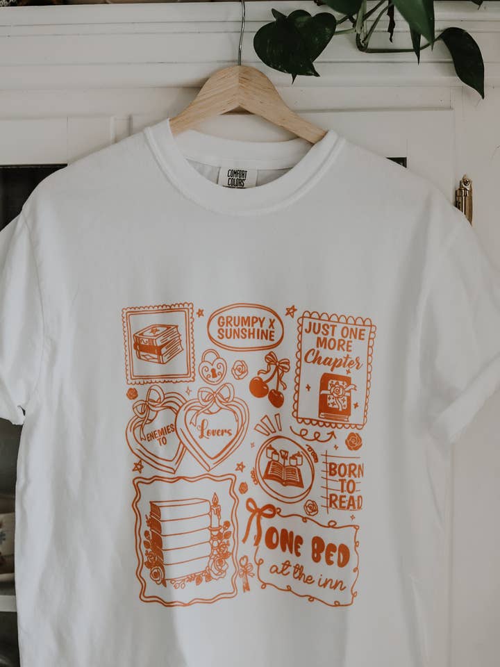 Bookish Trope Printed Tee for wholesale by Rooted Grace Co