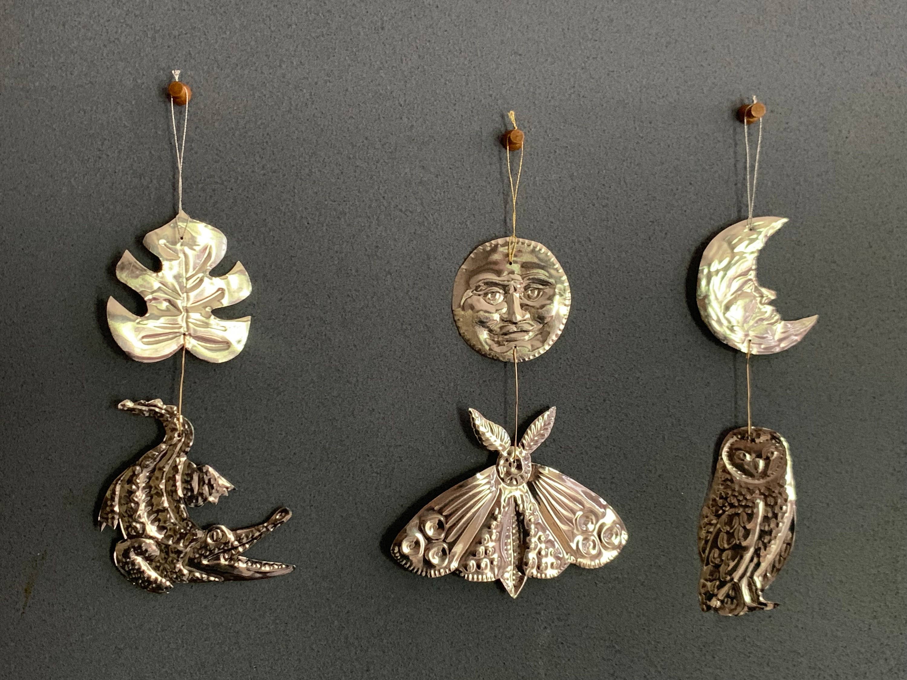 Foot Range Mountain – wholesale Wall Accent – Moon and Moth Handmade Embossed Pressed Tin Wall Decoration8