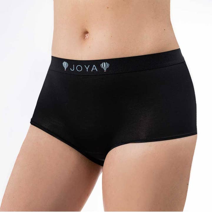 Culottes Boxer en Bambou pour Femmes - Noir pour la vente par GEMJAR LTD