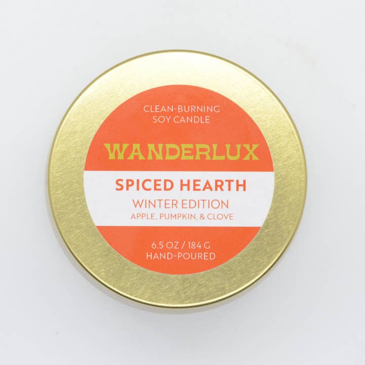 Wanderlux Candles - Wholesale Jar/Filled Candle - Wanderlux Winter Edition - Spiced Hearth - 6.5 Ounce Soy Candle1