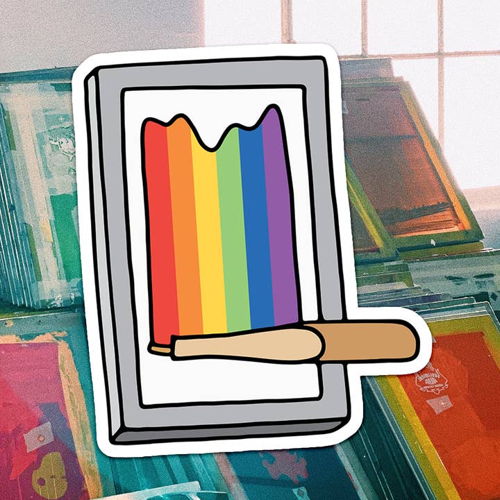 Drukkerij Rainbow Screenprinting Sticker voor wholesale door DesignwithMurial