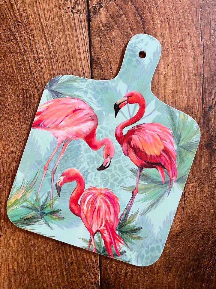 Small Flamingo Chopping Board for wholesale by Dollyhotdogs