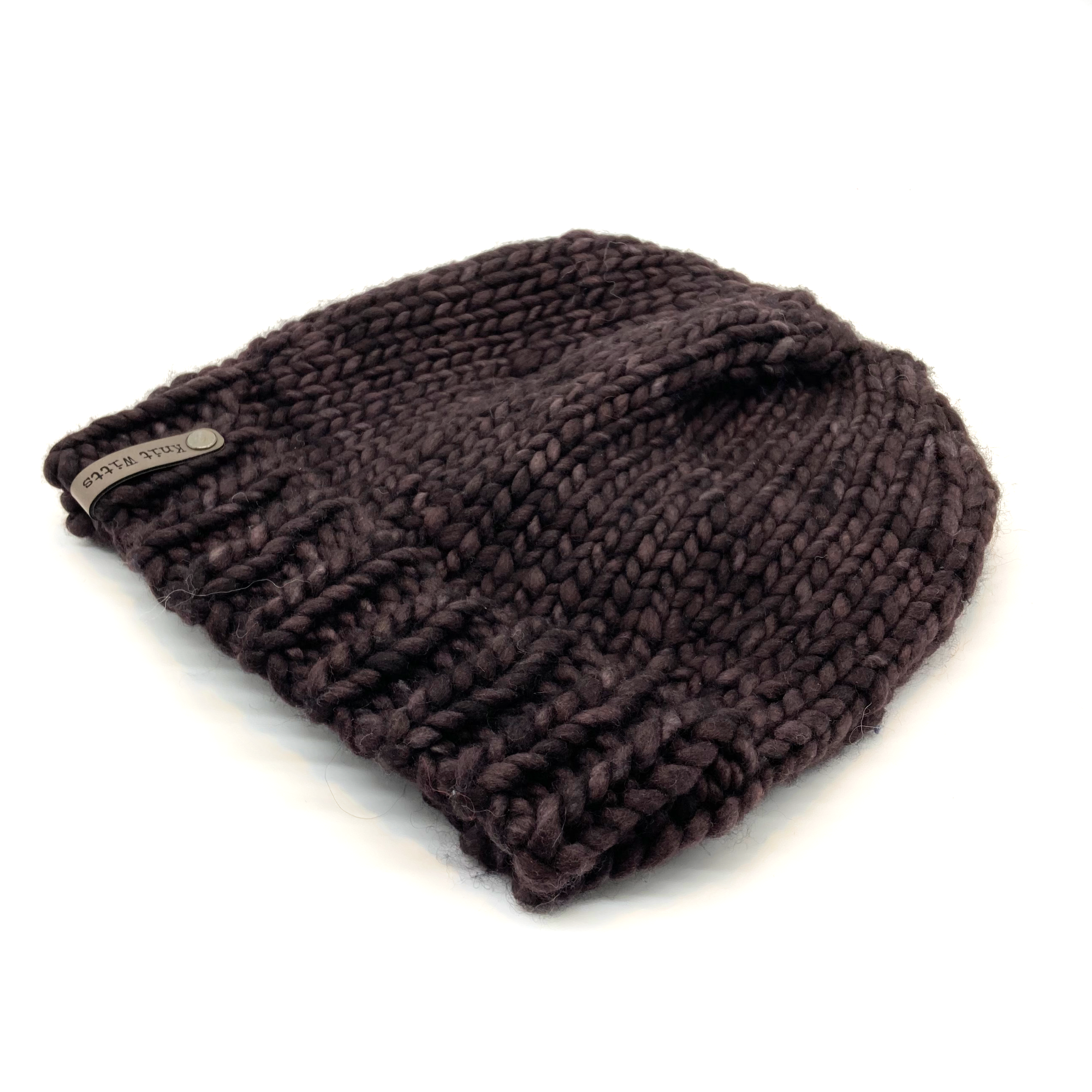 Knit Witts Global – Gorro - Mulher por atacado – Gorro Quotidiano Slouchy | 100% Lã Merino | Castanho0