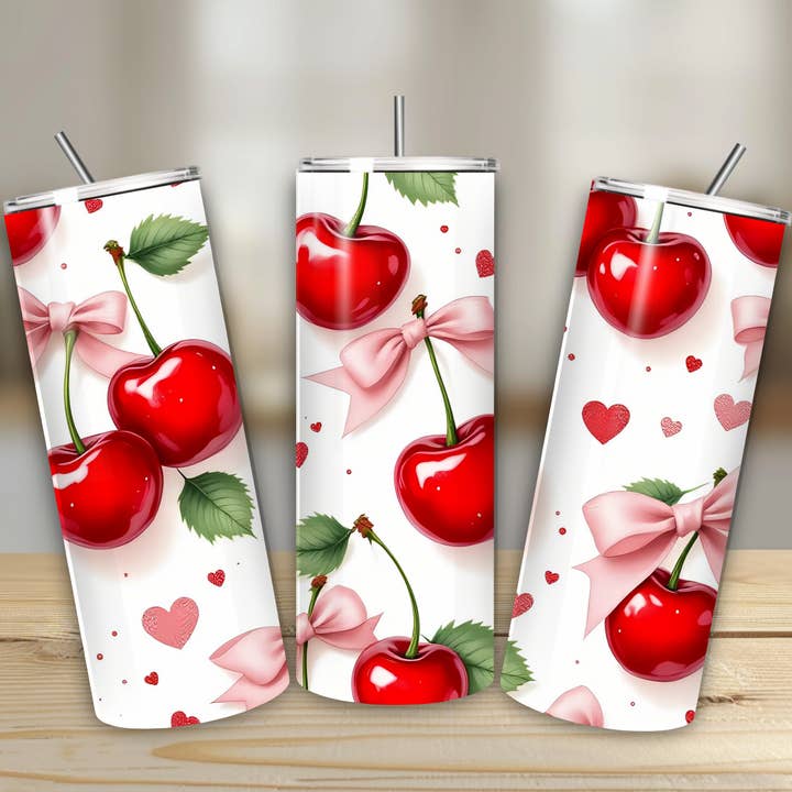 Cherry tumbler for wholesale by Shana Faith Unlimited