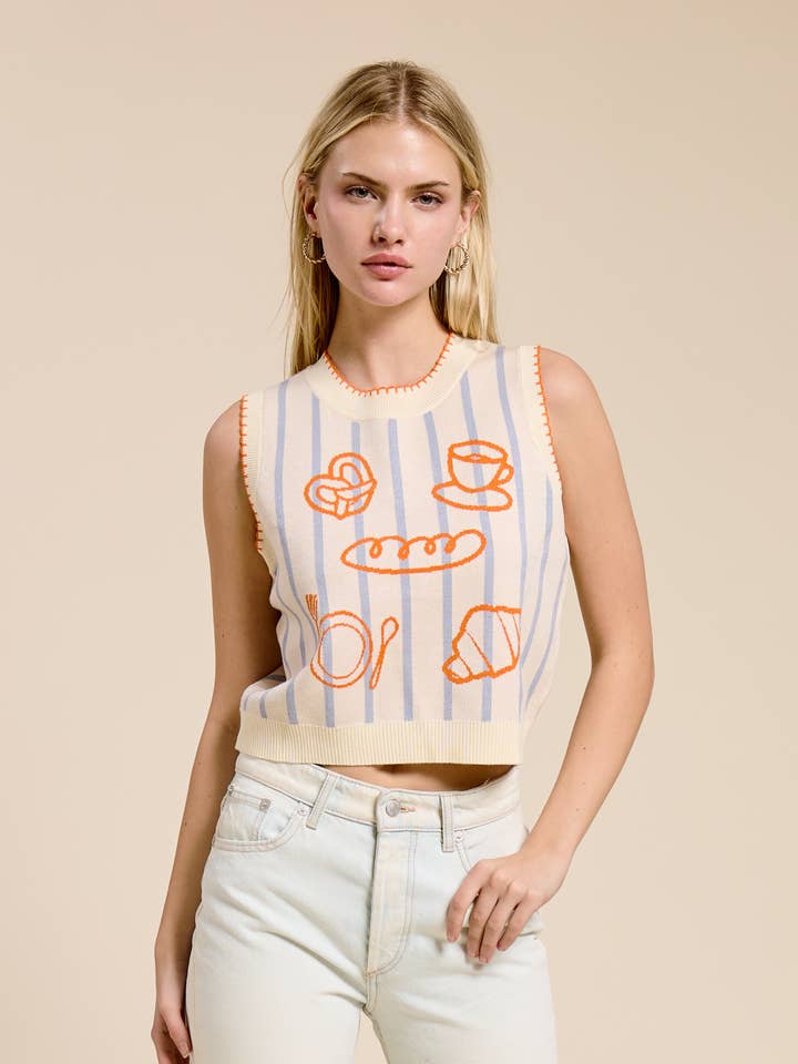 Top Colete de Malha Riviera — Café por atacado de FLAT WHITE