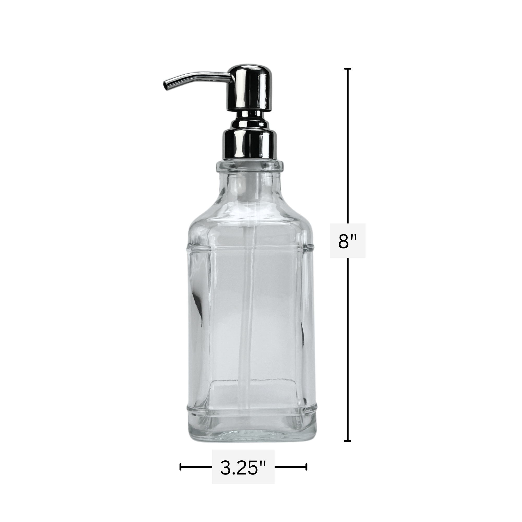 The Bottle Shoppe - Vente Distributeurs de savon - Distributeur de savon en verre Edison | 17 oz | Pompes en métal design6