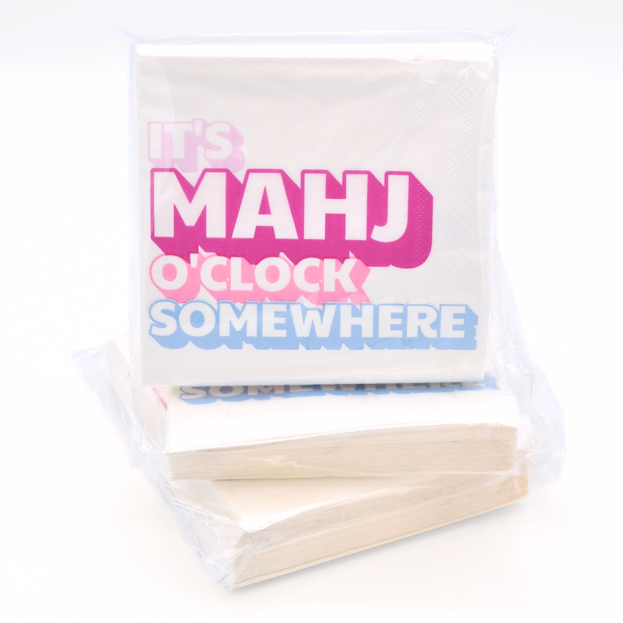 Middle & Main Mahjong – Engroshandel Engangsserviet – "Det er Mahj O'Clock et eller andet sted" Cocktailservietter2