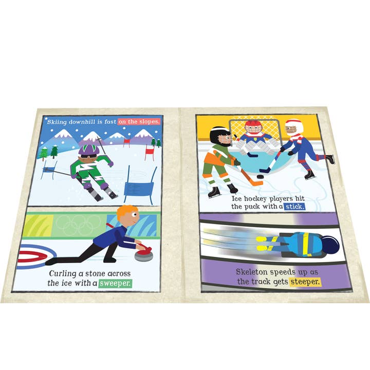 Jo & Nic's Crinkly Cloth Books - Wholesale Display Book - NEW: Nursery Times Crinkly Newspaper - Winter Olympics1