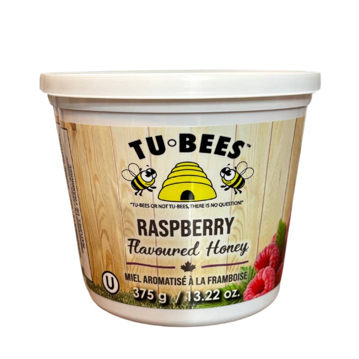 Gourmet Honey Tub - Raspberry - OU Kosher for wholesale by Tu-Bees Honey & Beeswax Candles