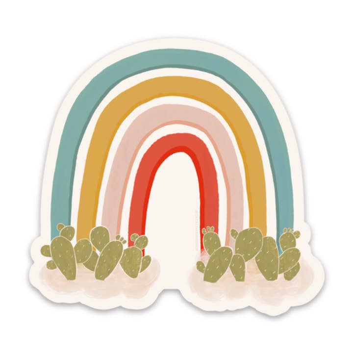 Creative Kind – Adesivo por atacado – Autocolante Único de Cacto – Autocolante Vinil Arco-íris de Figueira-da-Índia
