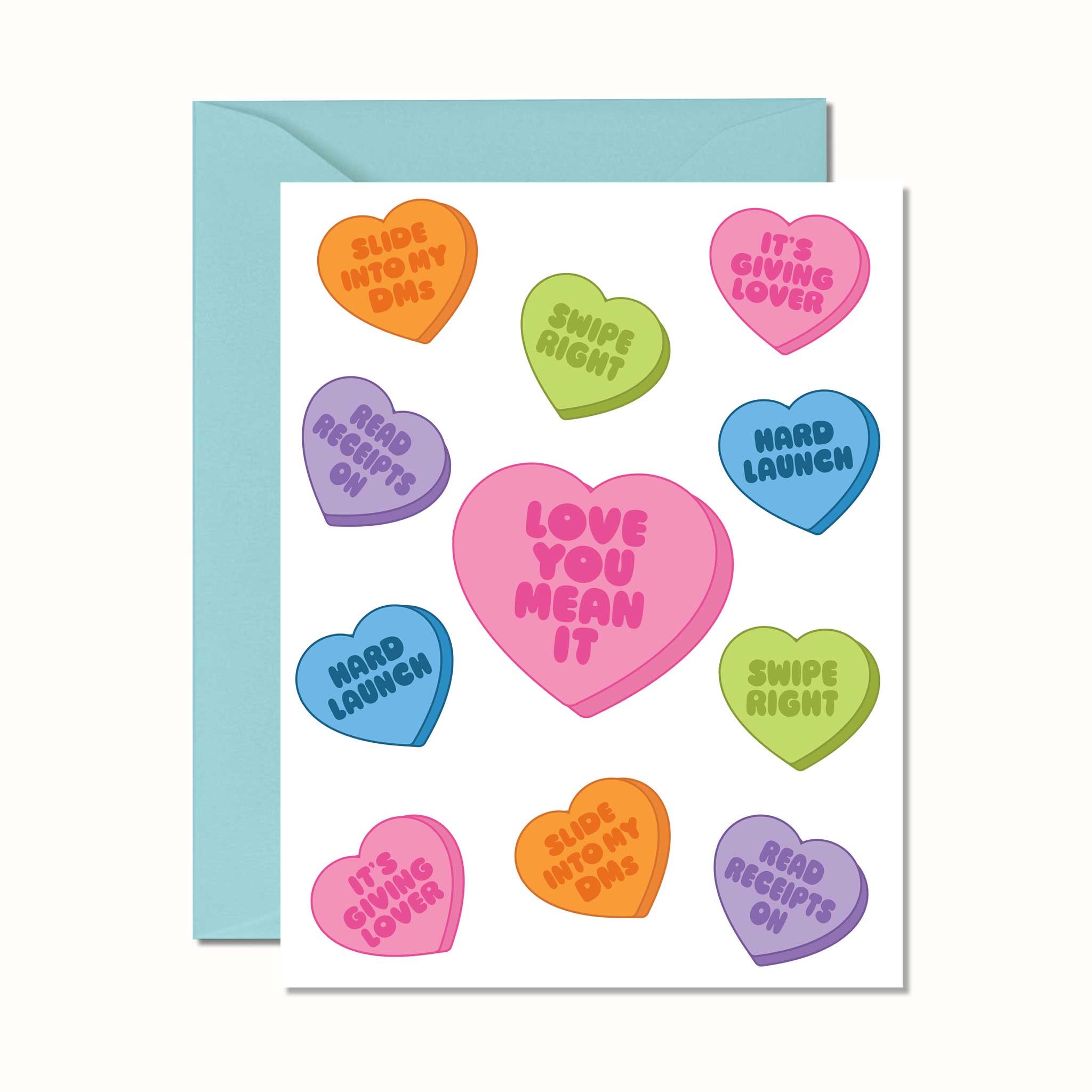 No Yeah For Sure - Vendita all'ingrosso Biglietti per San Valentino - Divertente Biglietto Conversazioni Cuori | Divertente San Valentino