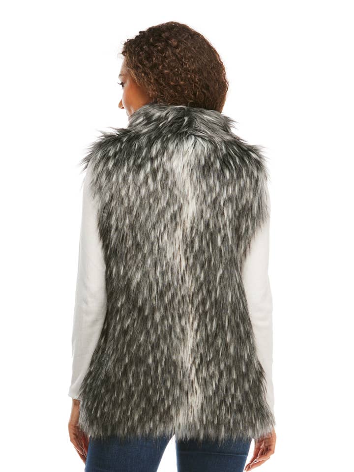 REMOVED BRAND - Wholesale Outerwear Vest - Women's - Limited Edition Faux Fur Hook Vest1