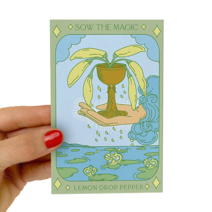 Lemon Drop Pepper Tarot Garden + confezione regalo di semi per la vendita all'ingrosso da parte di Sow the Magic