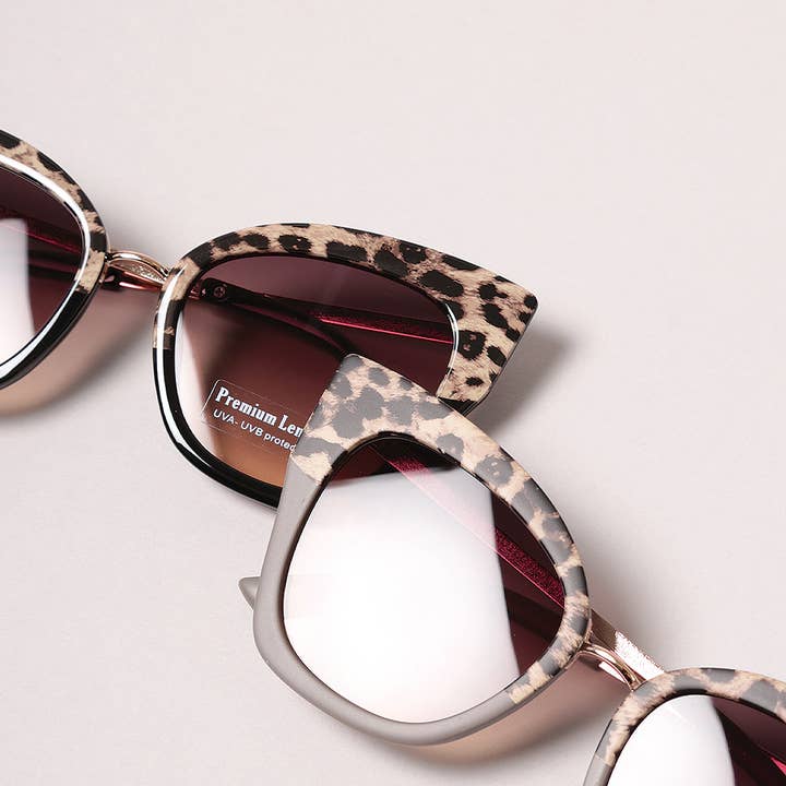 ASSORTED Leopard Print CatEye Sunglasses for wholesale on Faire