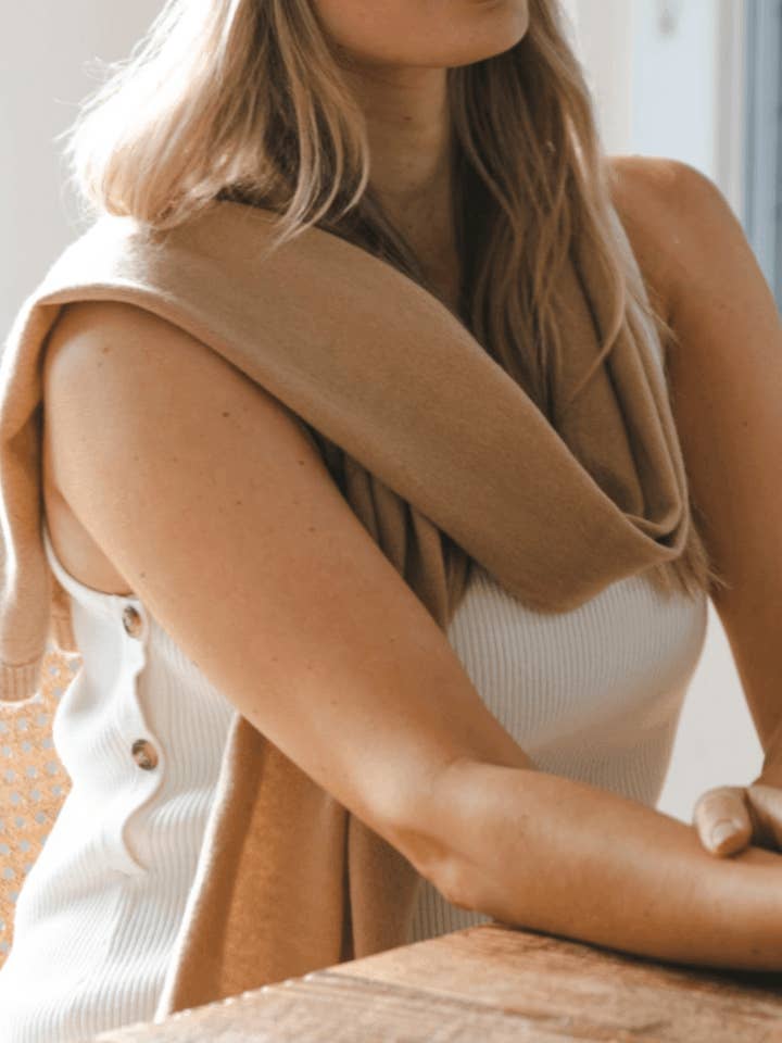 Meja Everyday Kaschmirschal - Toffee für den Großhandel von Heirloom Cashmere
