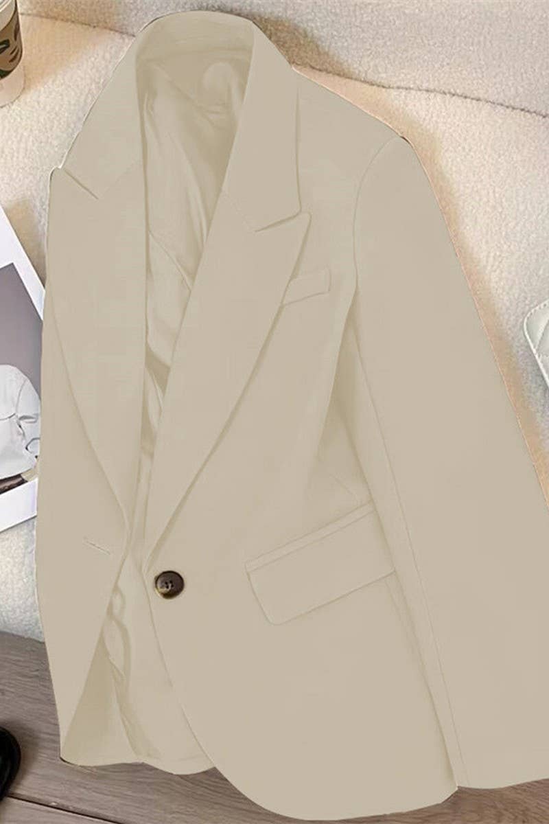 NINEXIS - Vente Blazer – femme - CWOBL0135_BLAZER À POCHE À BOUTON UNIQUE0