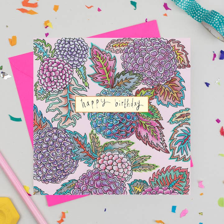 Carte de vœux Hortensia pour la vente par Fay's Studio