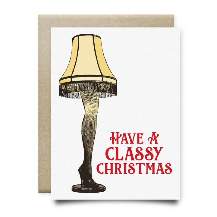 Stijlvolle kerst beenlamp kaart voor wholesale door Anvil Cards