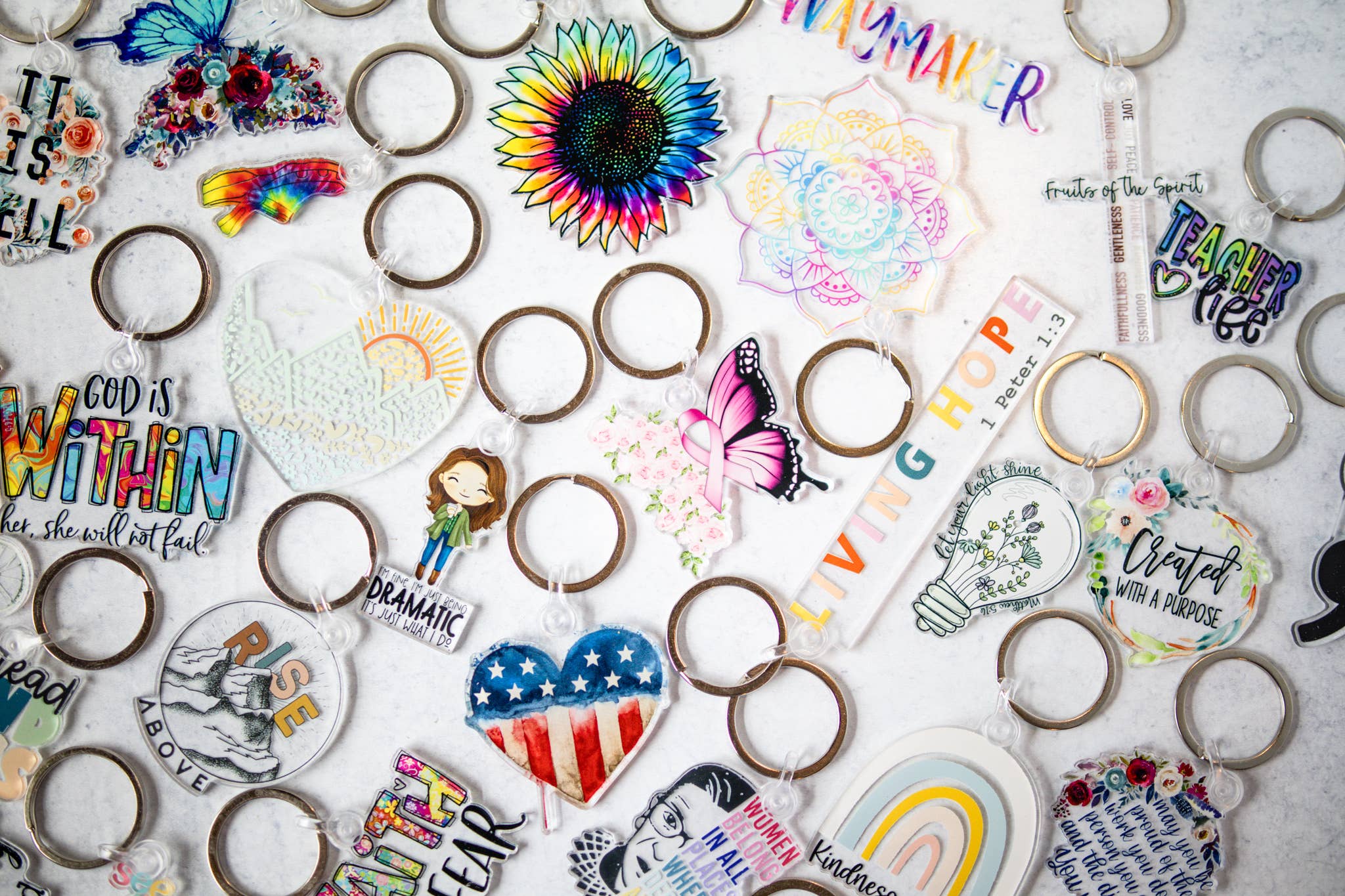 Savannah and James Co - Wholesale Keychain - Women's - Sunflower,  Keychain3