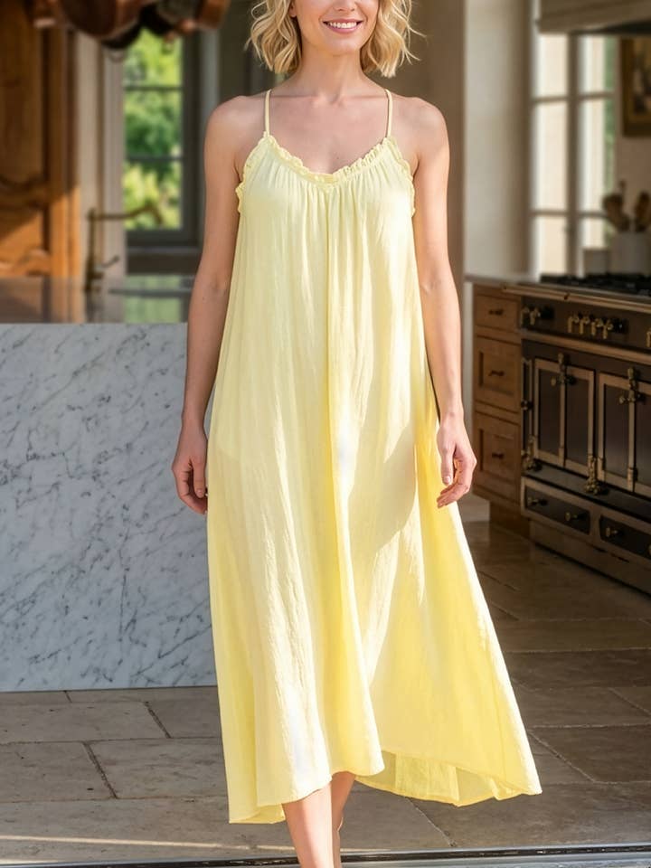 Chemise de nuit Grace - Coton nuage Lemoncello pour la vente par Everyday Ritual