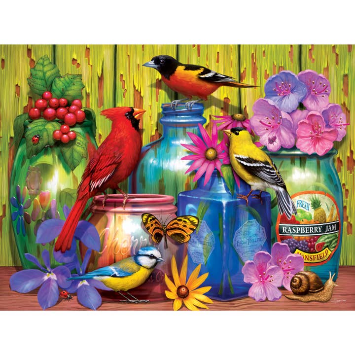 Masterpieces Puzzles - Wholesale Puzzle - Adult - Audubon - Feathered Reflections 300 Piece EZ Grip Puzzle