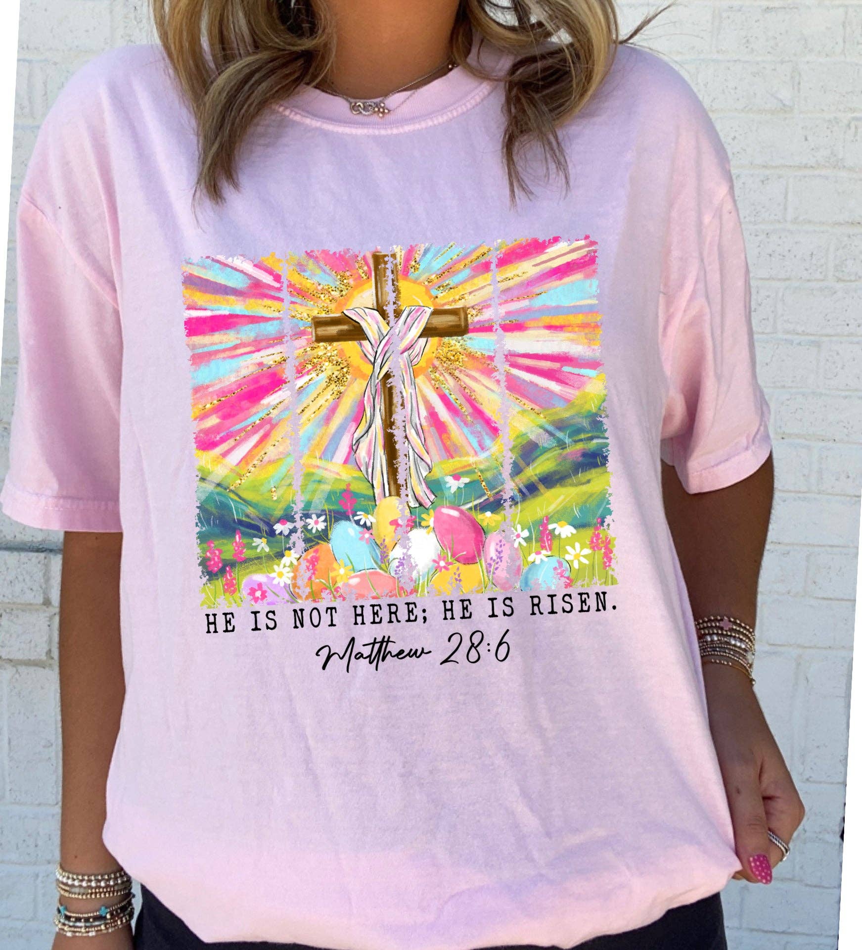 Ace of Grace - Wholesale T-Shirt (Graphic) - Women's - He is Not Here; He is Risen Tee1