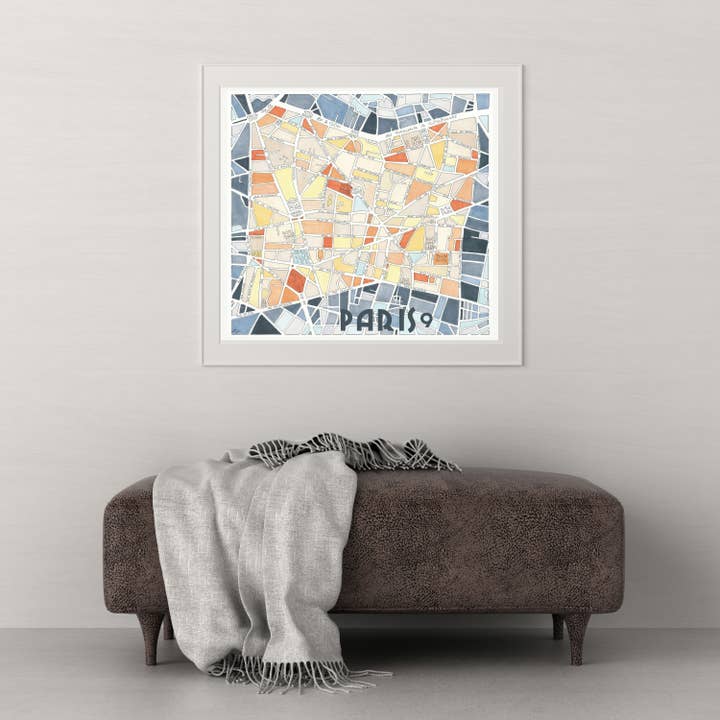 PARIS, 9. distrikt plakat - Design City Maps for engroshandel hos EmYLo