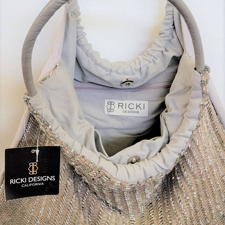 Ricki designs - Venta al por mayor Bolso con correa - Mujer - HOBO CROCHET/ABALORIOS #CB 13272 AZUL