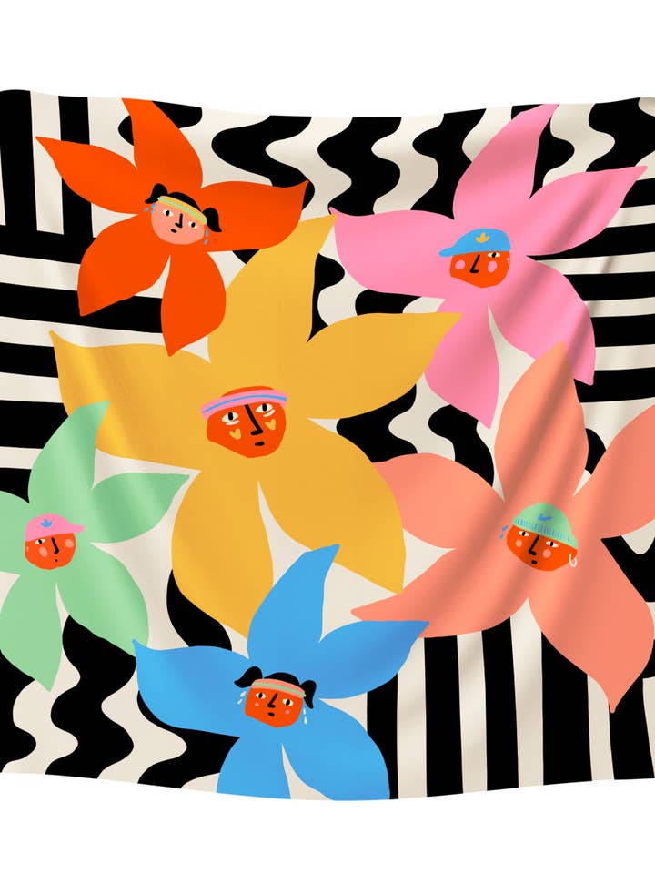 Mellanstor näsduk SPORTY FLOWERS för wholesale av STUDIO ARDE